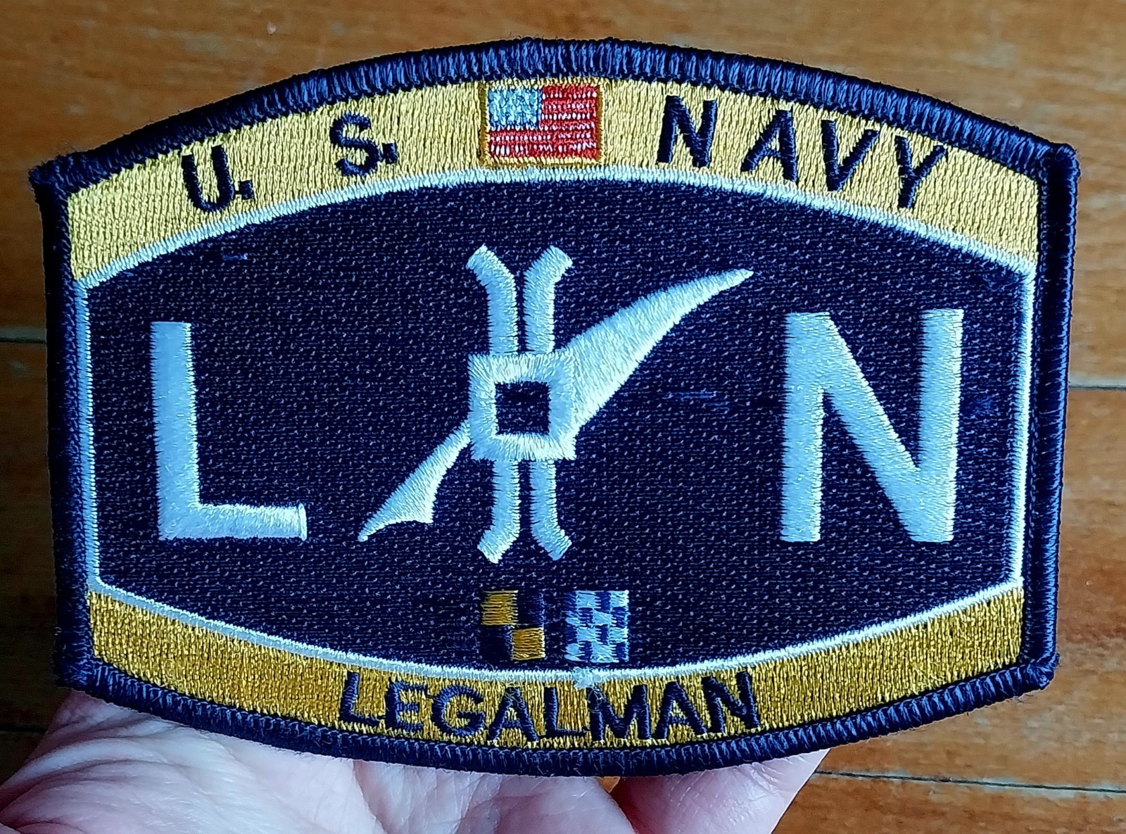 US NAVY ~ LN ~ LEGALMAN ~ USN NEC Ratings Military Jacket Vest HAT Patch