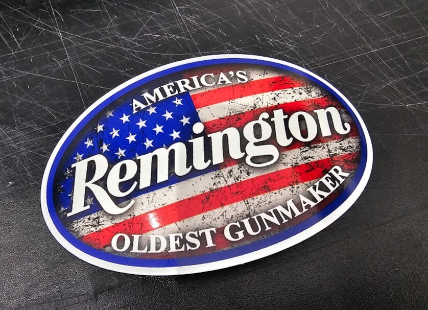 REMINGTON Gun Logo Vinyl Sticker Decal US Flag **FREE SHIPPING** RIFLE SHOTGUN