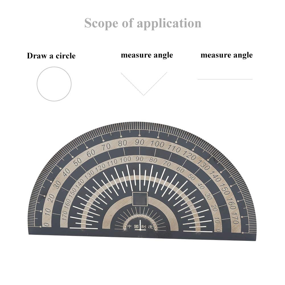 Precision Marking Protractor Stainless Steel Angle Finder Woodworking Hole
