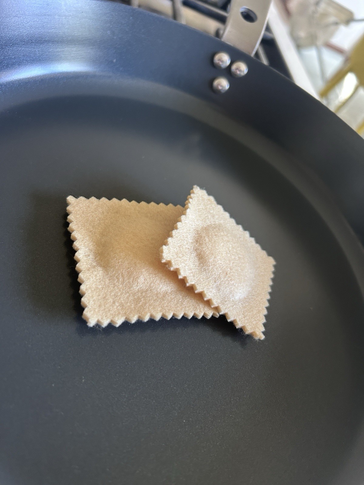 Upcycled Ravioli Felt Magnet