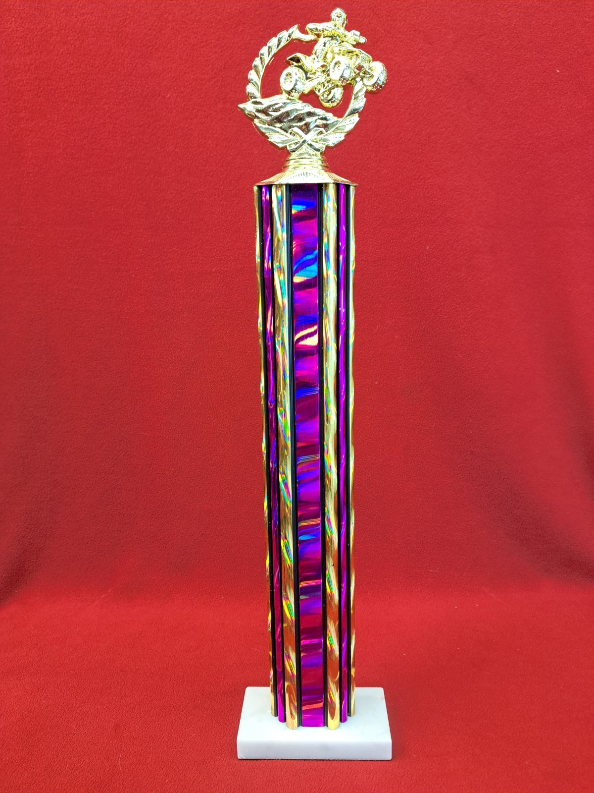 Motorcycle Motocross Four Wheeler  Trophy 23 Inch Tall Marble High Quality Award