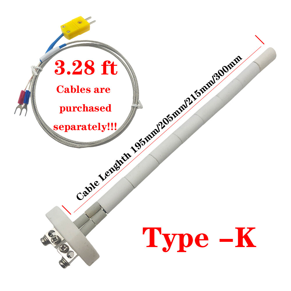 New high temperature thermocouple k-core ceramic kiln sensor probe 2372 ° f
