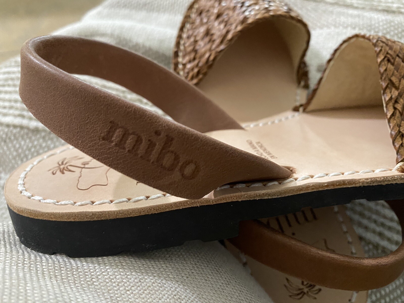 MIBO Weaved Slingback Sandals EU Size 38, Made In Spain