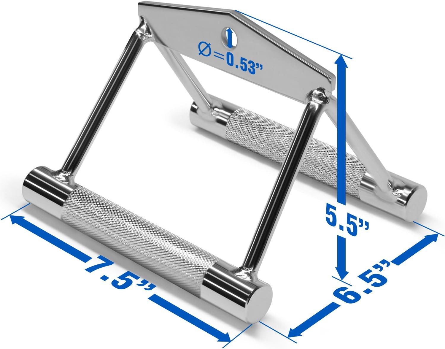 Double D Row Handle Cable Attachment for Weight Workout, LAT Pull down V Bar