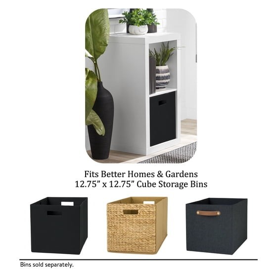Better Homes and Gardens 2 Cube Storage Organizer, White Texture
