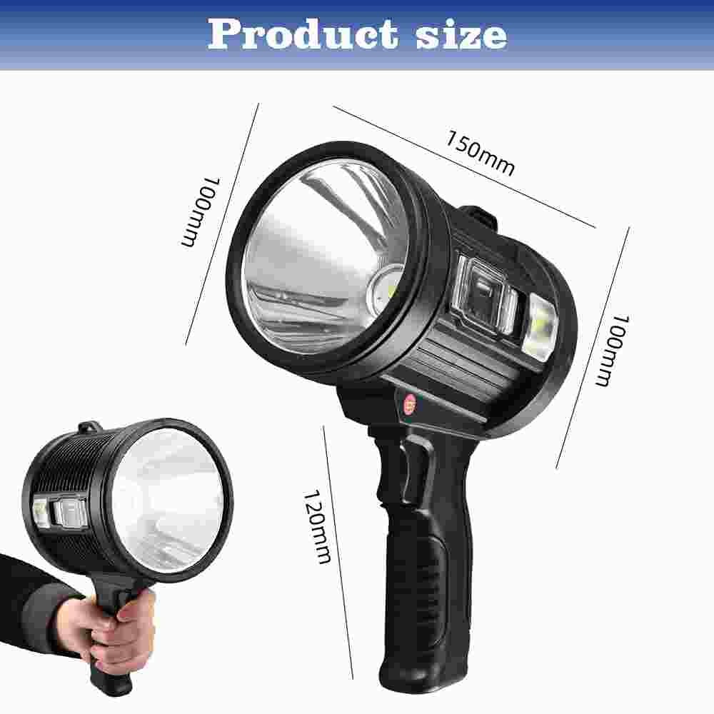 Rechargeable Spotlight Spot Lights Handheld 9000,000 lm Flashlight Lightweight