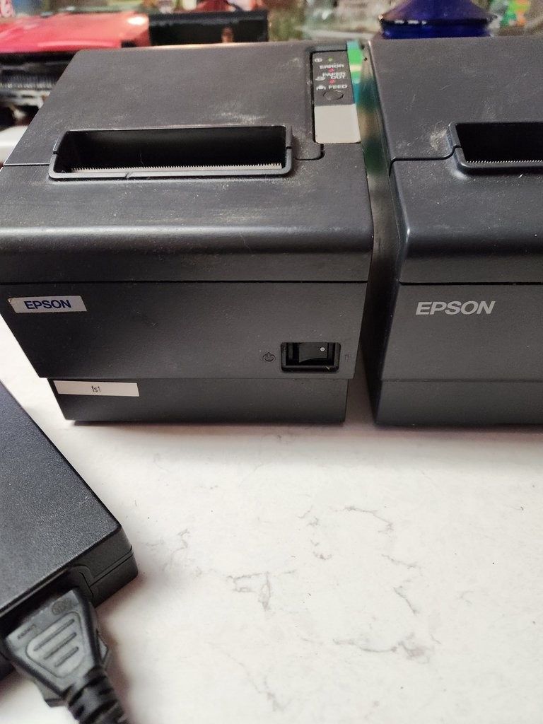 Epson TM-T88IV And An Epson TM-T80V Thermal Receipt Printers