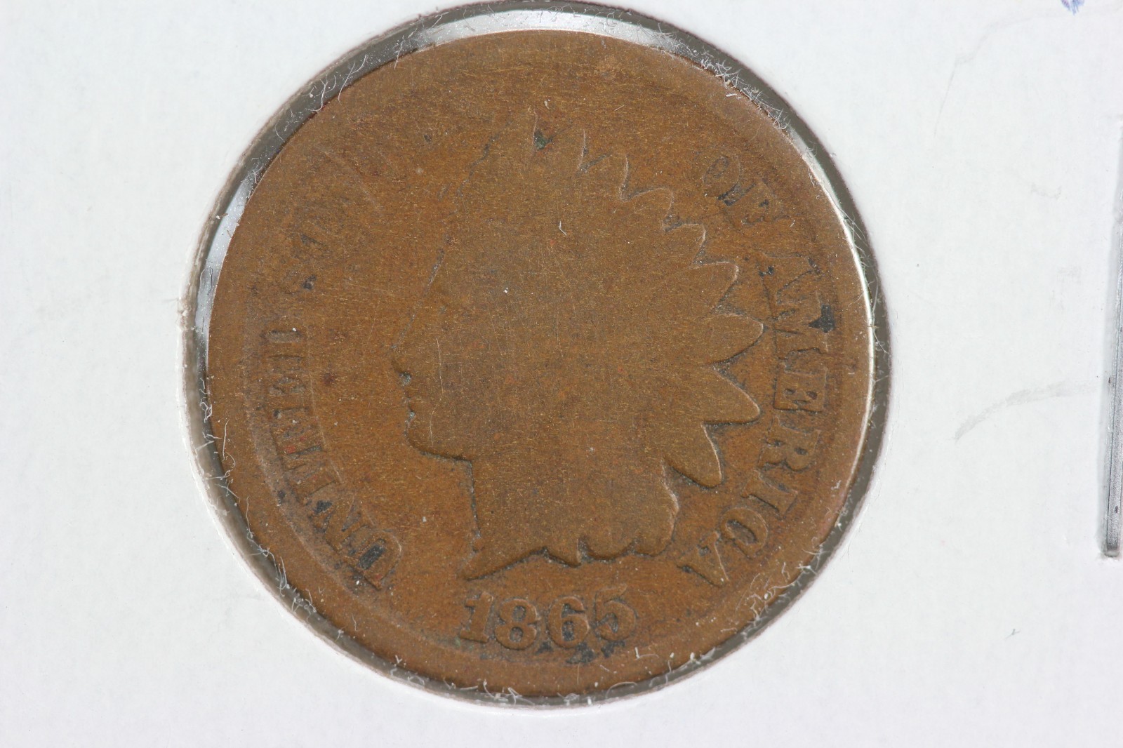 1865 Indian Cent Plain 5 3XJN