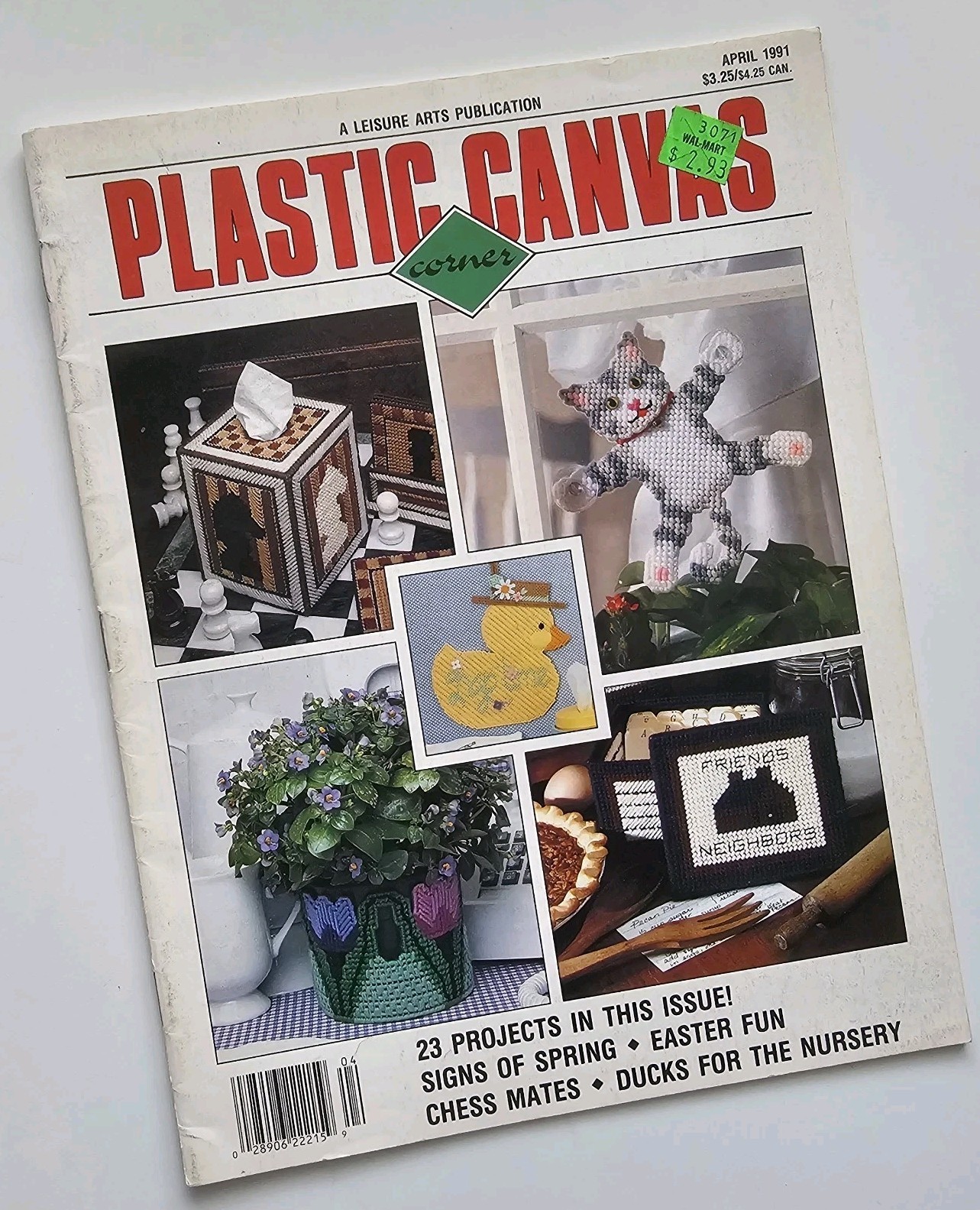 Leisure Arts Plastic Canvas Corner Magazine April 1991 Needlepoint Patterns