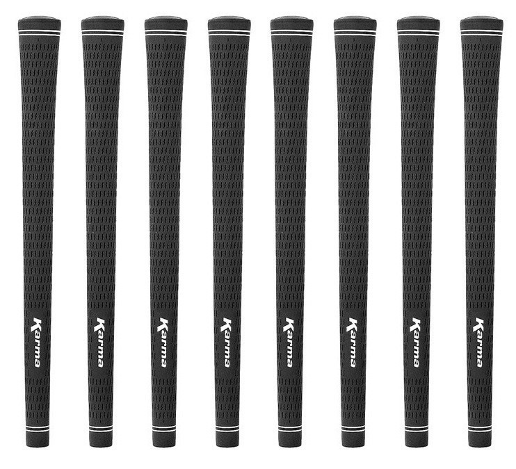 Lot of 8 Karma Velour Black Midsize .600 Round Golf Club Swing Grips 55g NEW