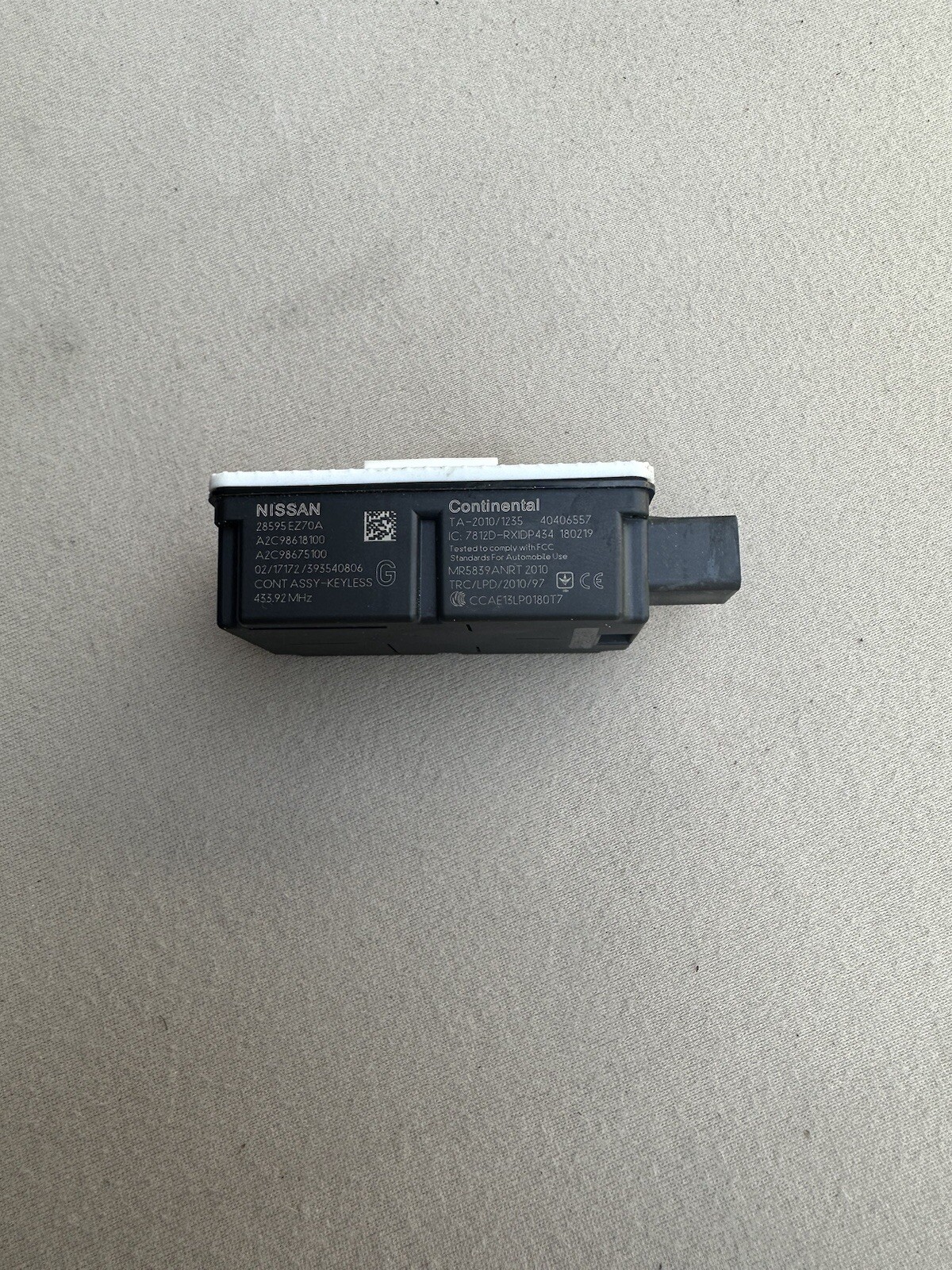 2019 - 2022 NISSAN MURANO OEM KEYLESS THEFT LOCKING CONTROL MODULE 28595EZ70A
