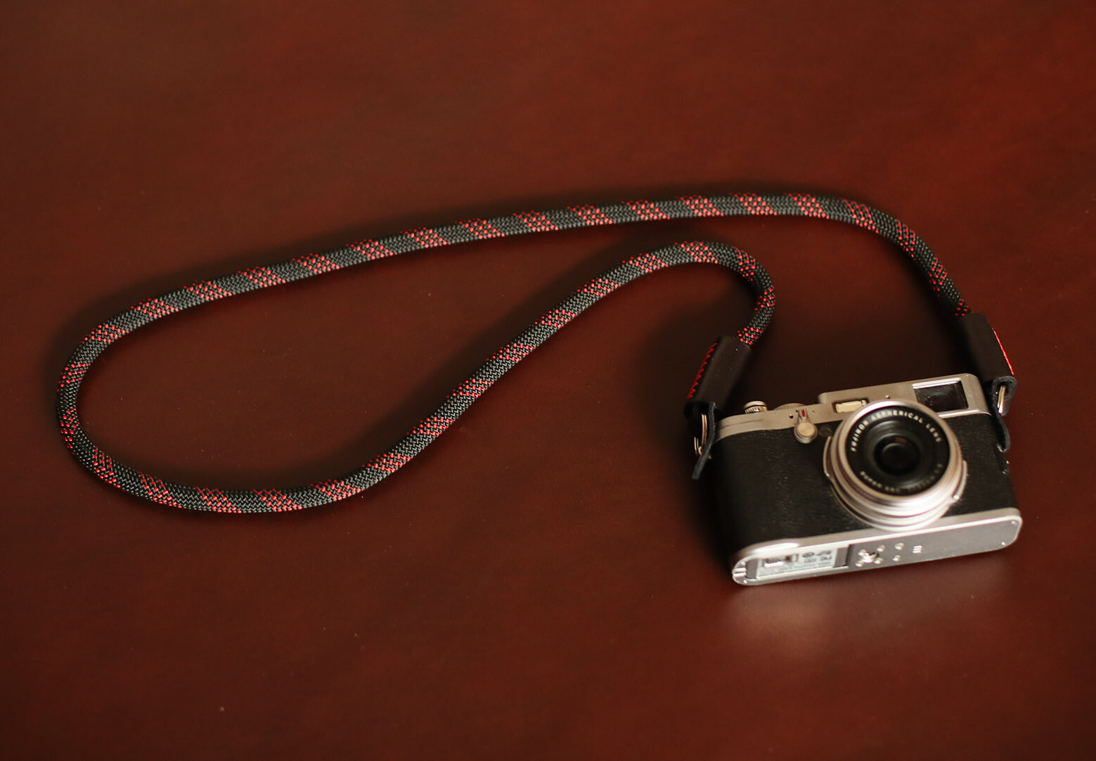 Black red dot climbing rope camera neck shoulder strap type B