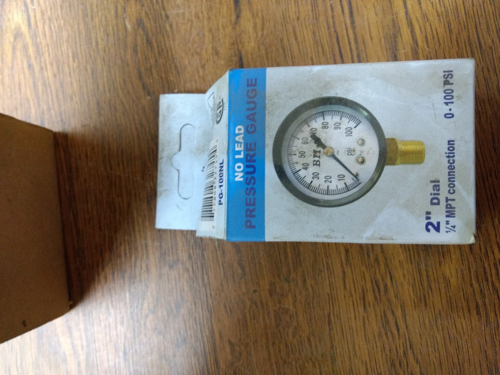 PRESSURE GAUGE 0 TO 100 PSI, 2 IN. FACE, LEAD FREE