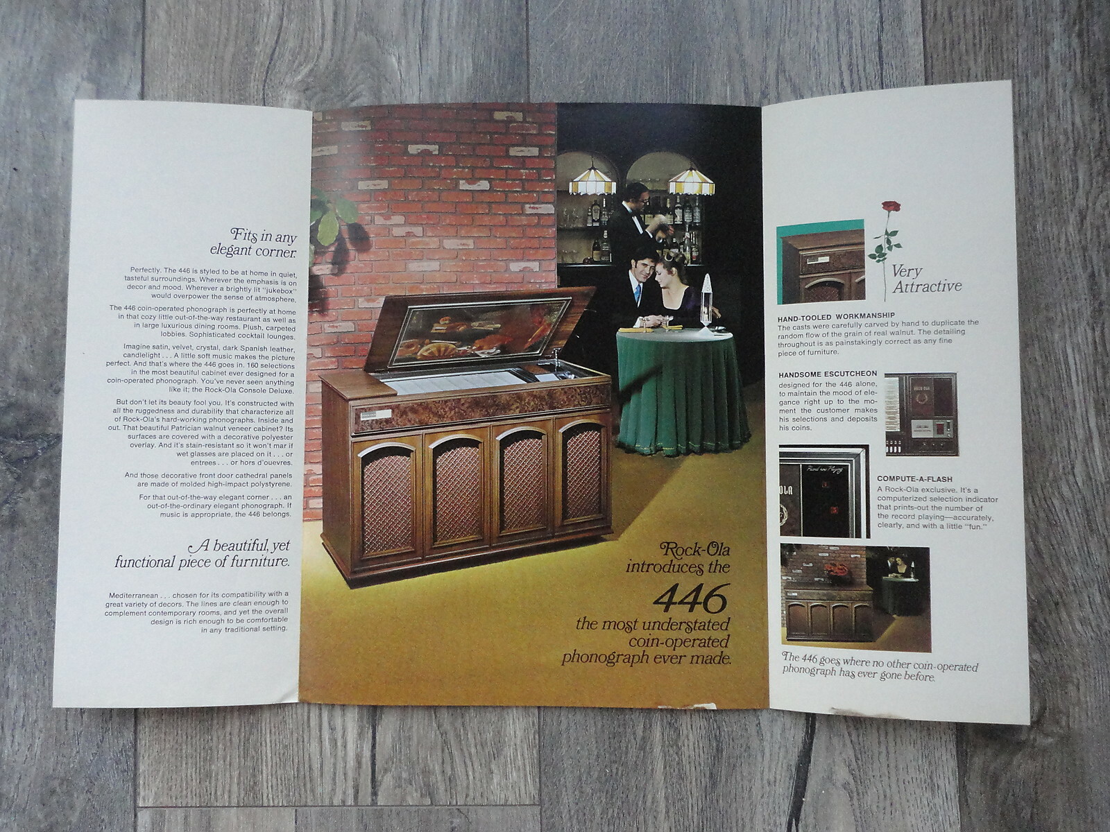 446 Rock-Ola Jukebox Machine Flyer Original Brochure