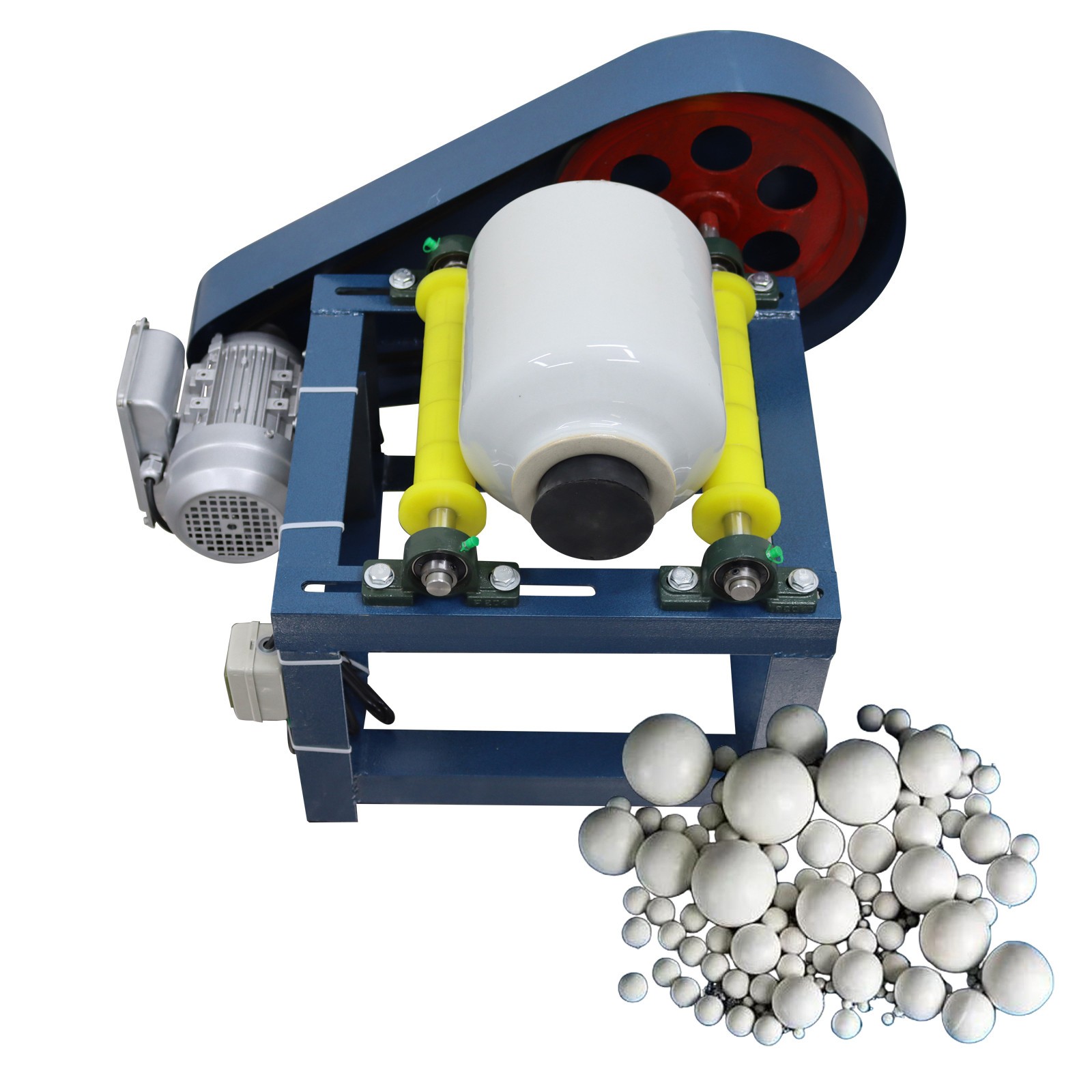 220V Horizontal Lab Ball Mill  Pulverizer with 5L Alumina Jar Grinding Balls