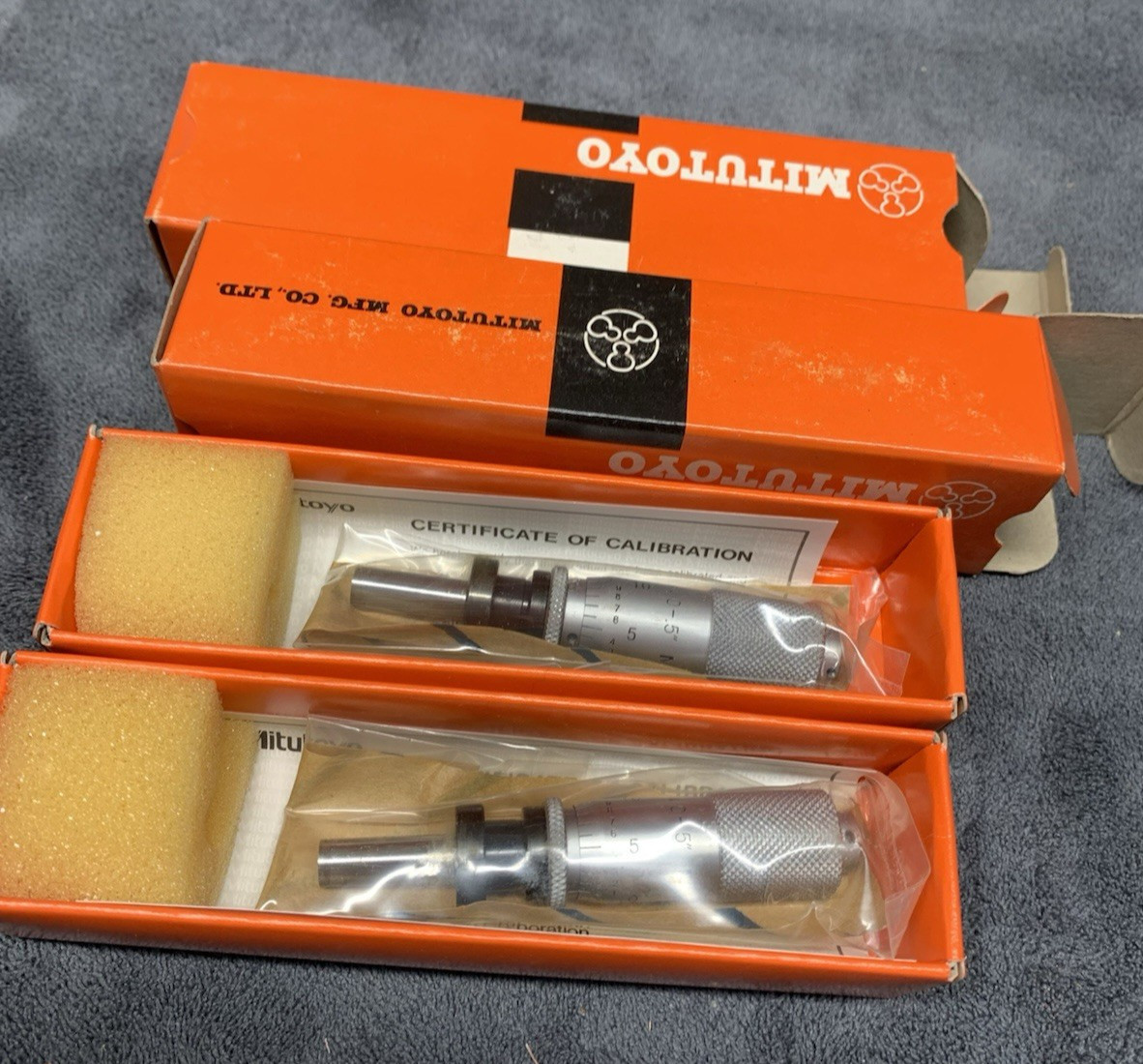 Lot of 2 Mitutoyo Micrometer Heads #149-182 (NOS)
