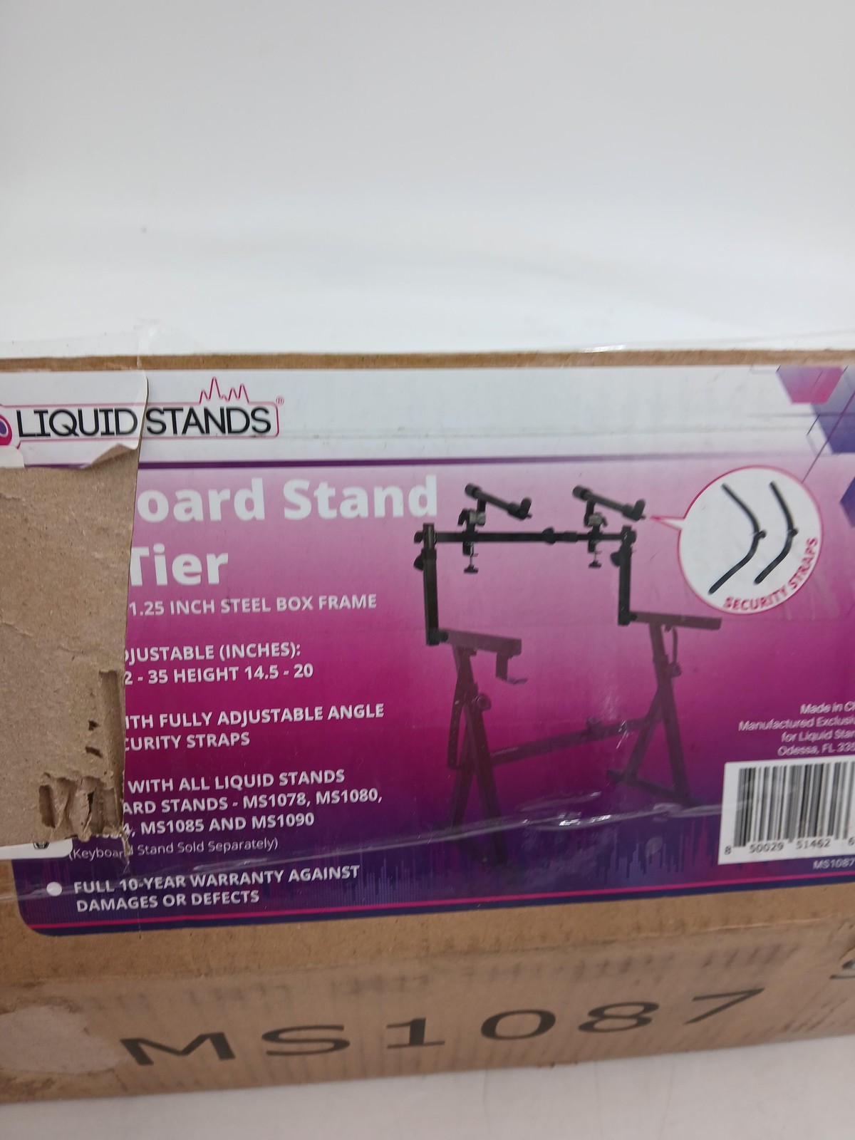 2-Tier Keyboard Stand Attachment Adjustable Extender for Z-Style Piano Stands