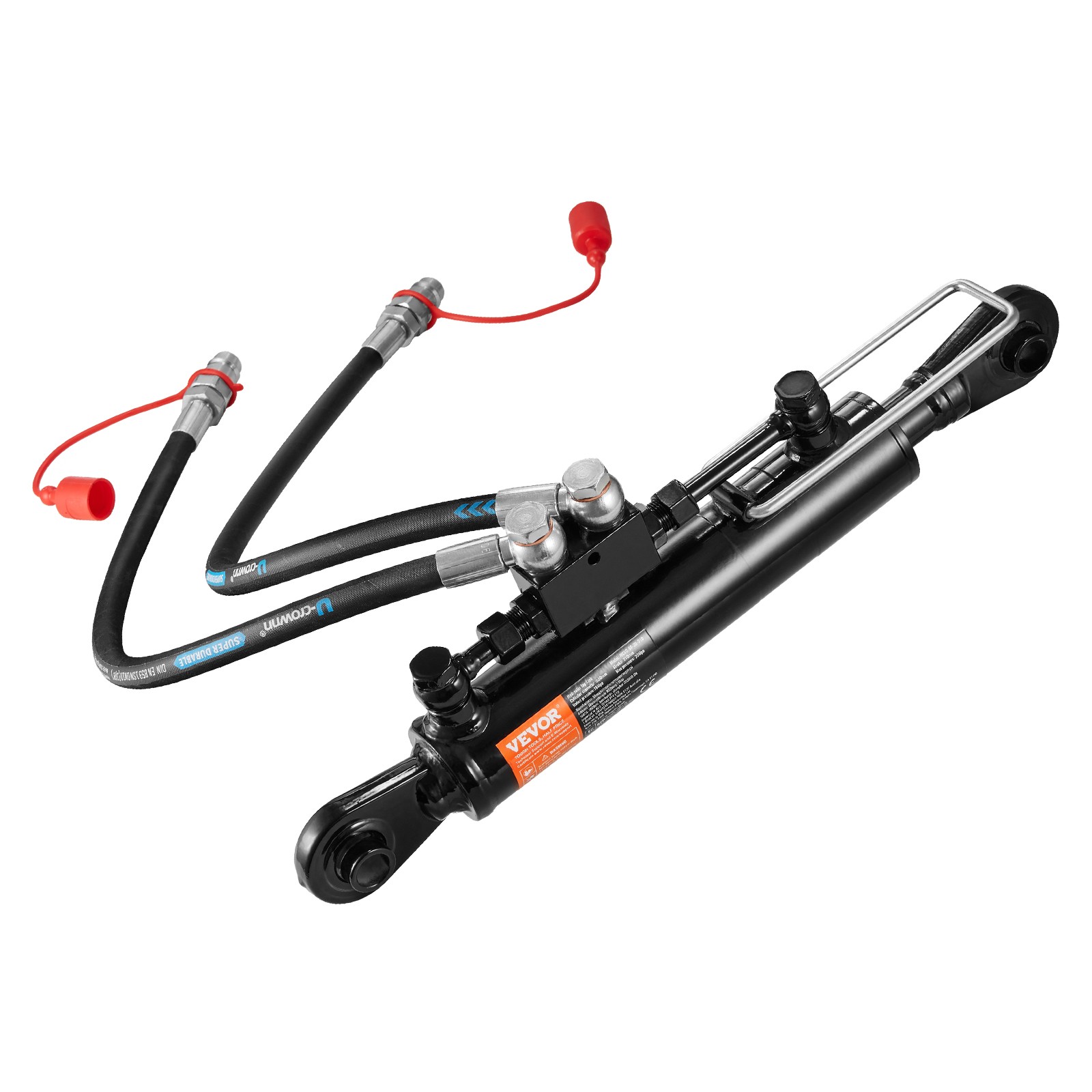 Uimoso Hydraulic Top Link for Cat.1-1 Tractor 18-1/8 in ~ 26-3/8 in & 2x Hoses