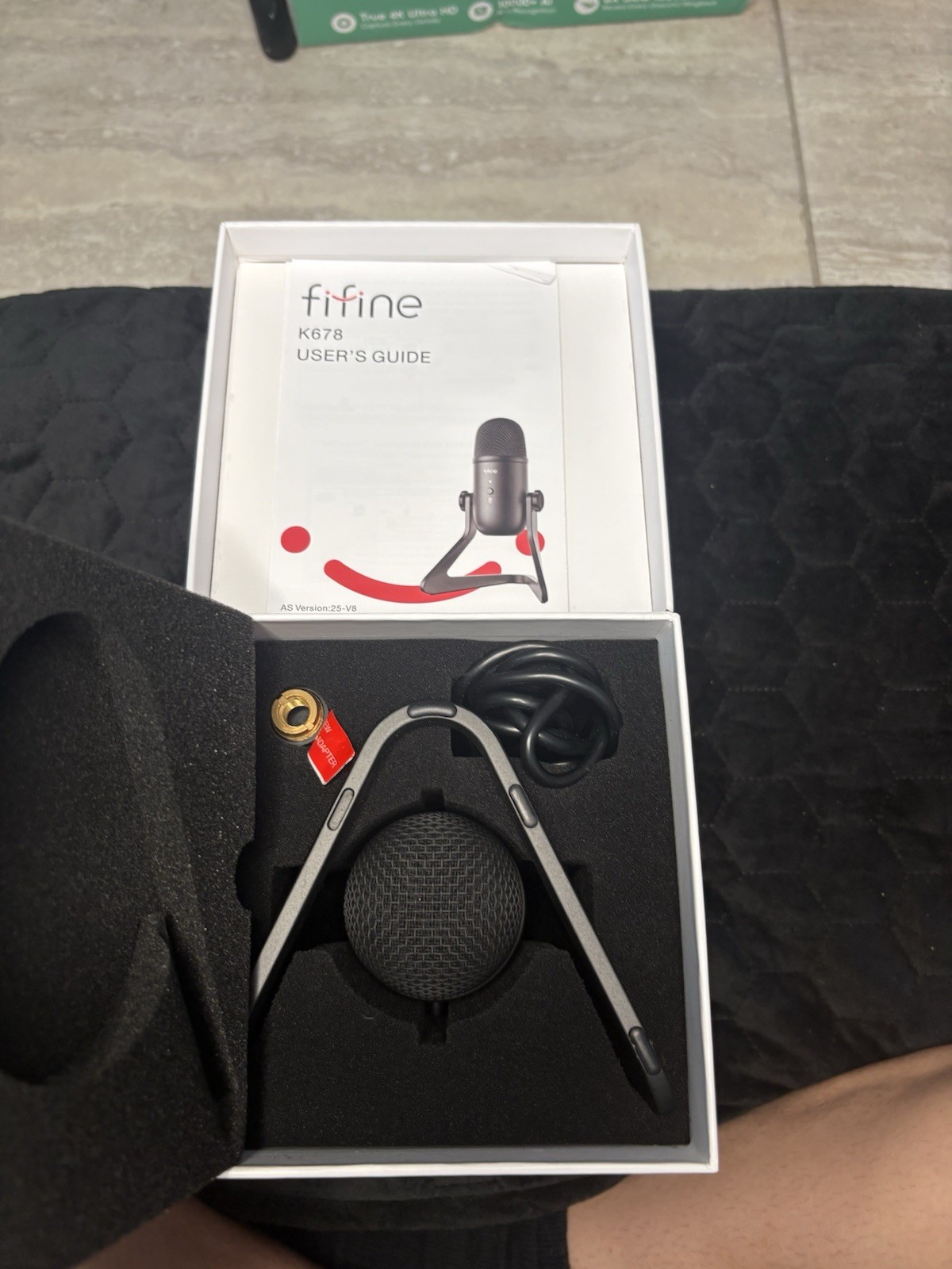 FIFINE USB Podcast Microphone, Black (K678)