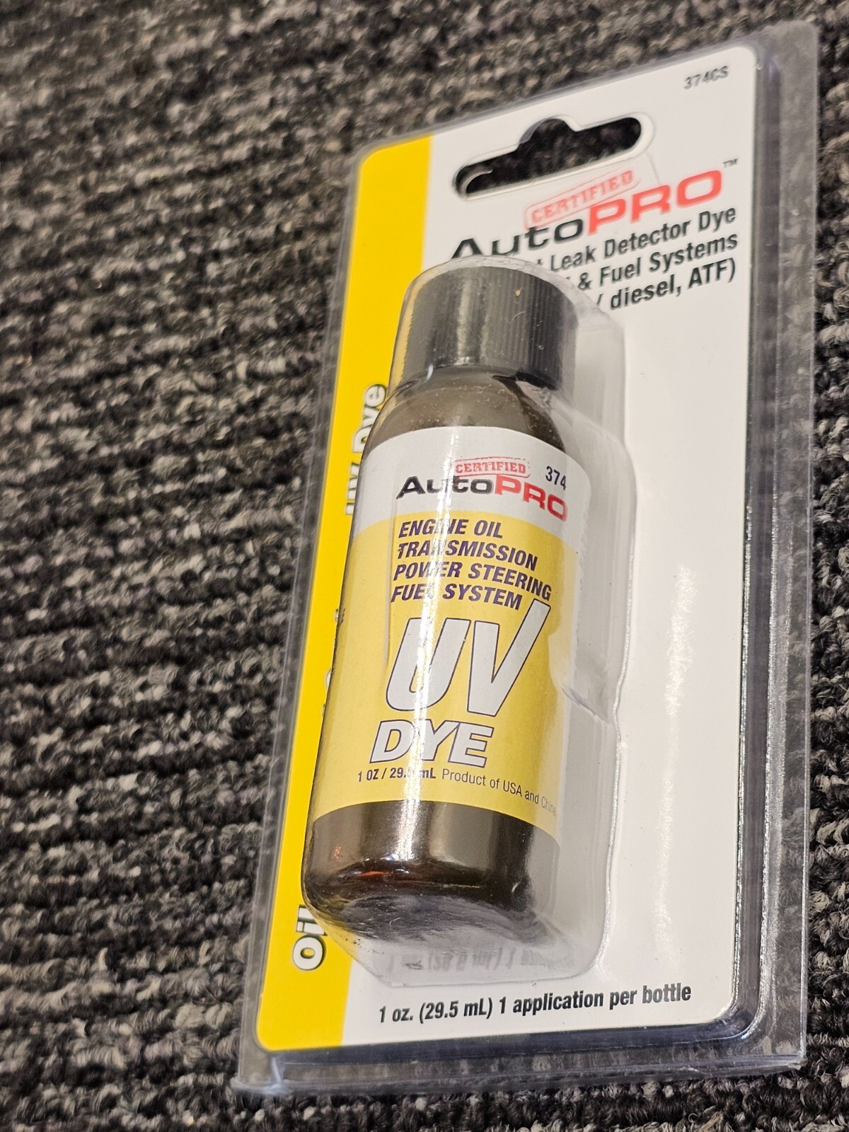 (QTY 7) AUTO PRO 374CS 1 OZ OIL GAS FUEL SYSTEMS LEAK DETECTOR UV DYE