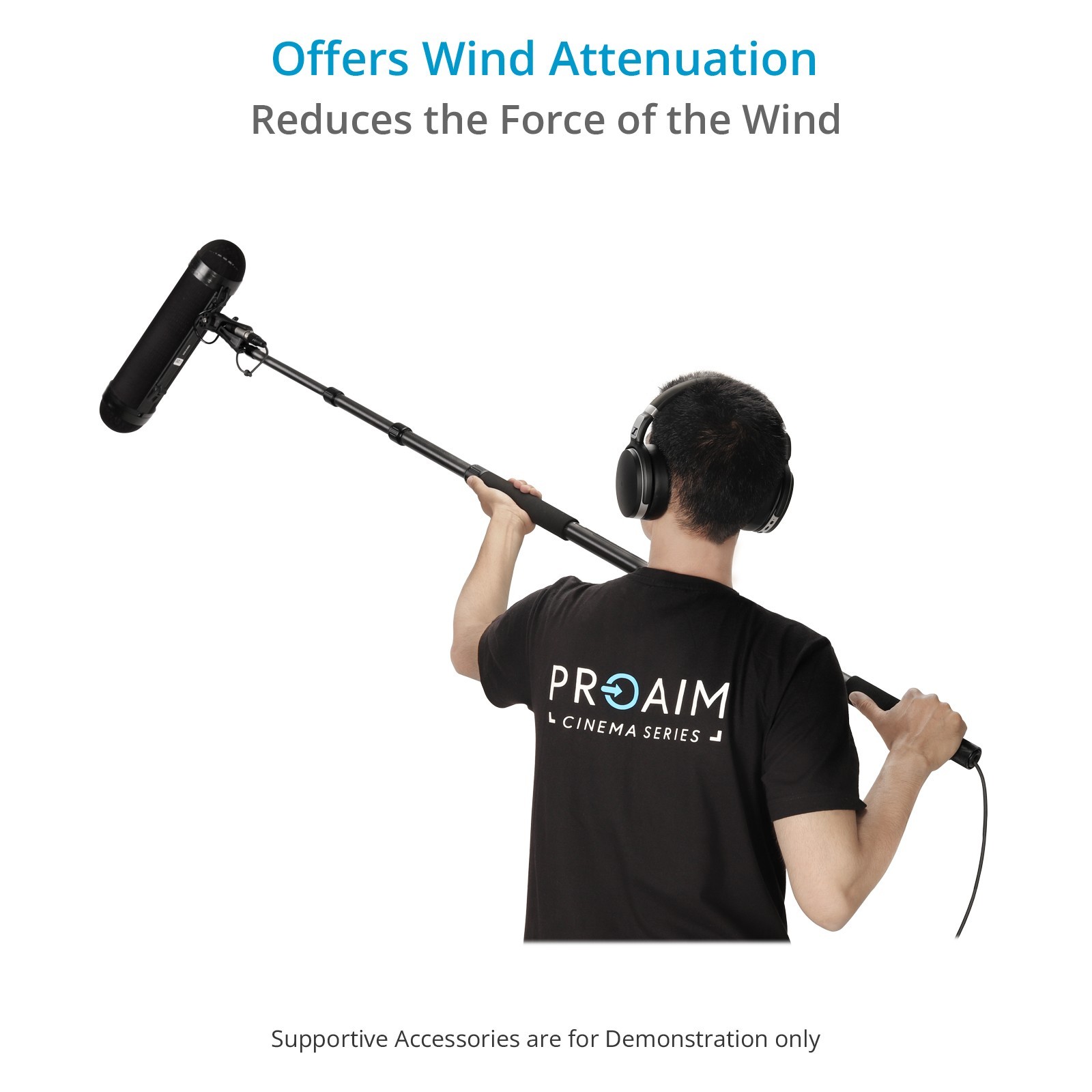 PROAIM 40cm Blimp Microphone Windshield for Audio Boom Pole for Sound Recording