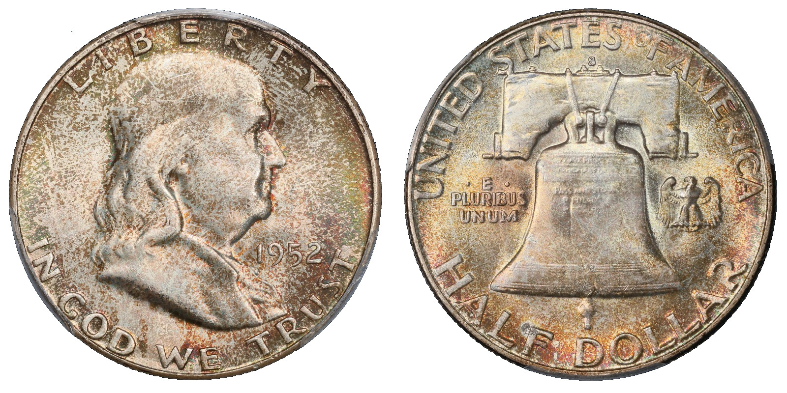 1952-S 50c PCGS MS 66+ ~ LOW POP SILVER FRANKLIN HALF DOLLAR