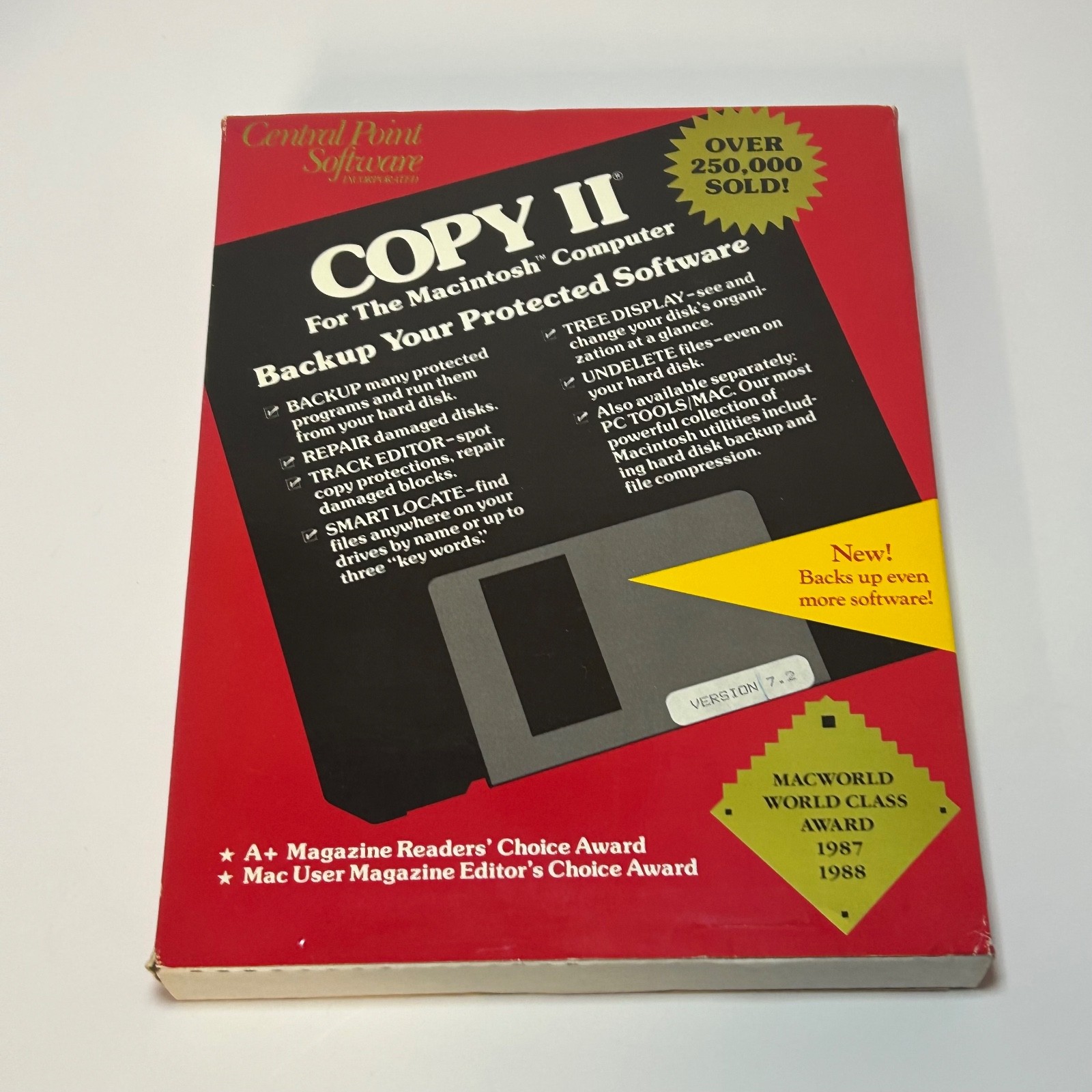 1988 COPY II Disk Tools Apple Macintosh Software Manual & Floppy Disk Ver 7.2