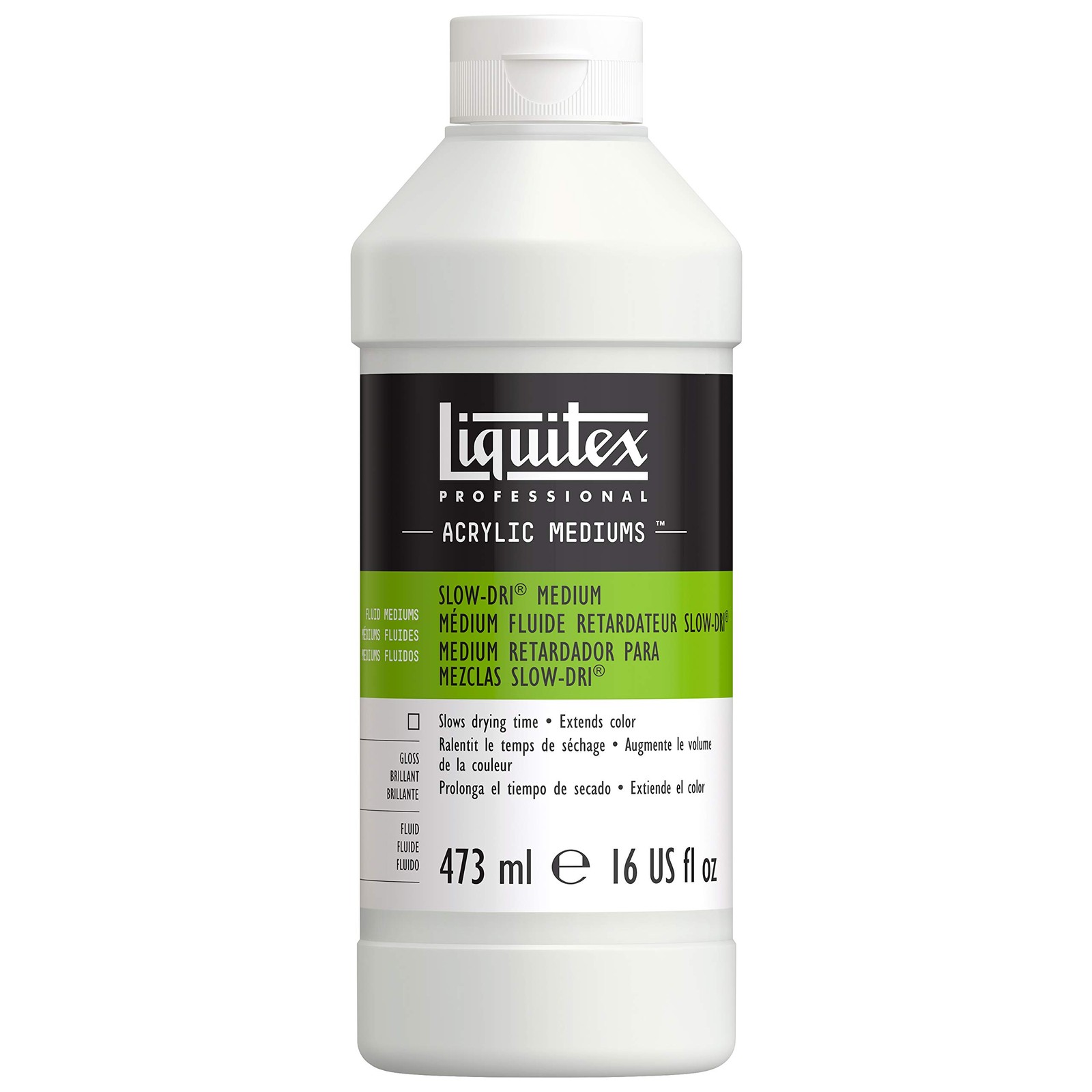 Liquitex Professional Fluid Medium, 16 Fl Oz (Pack of 1), Slow-dri Blending