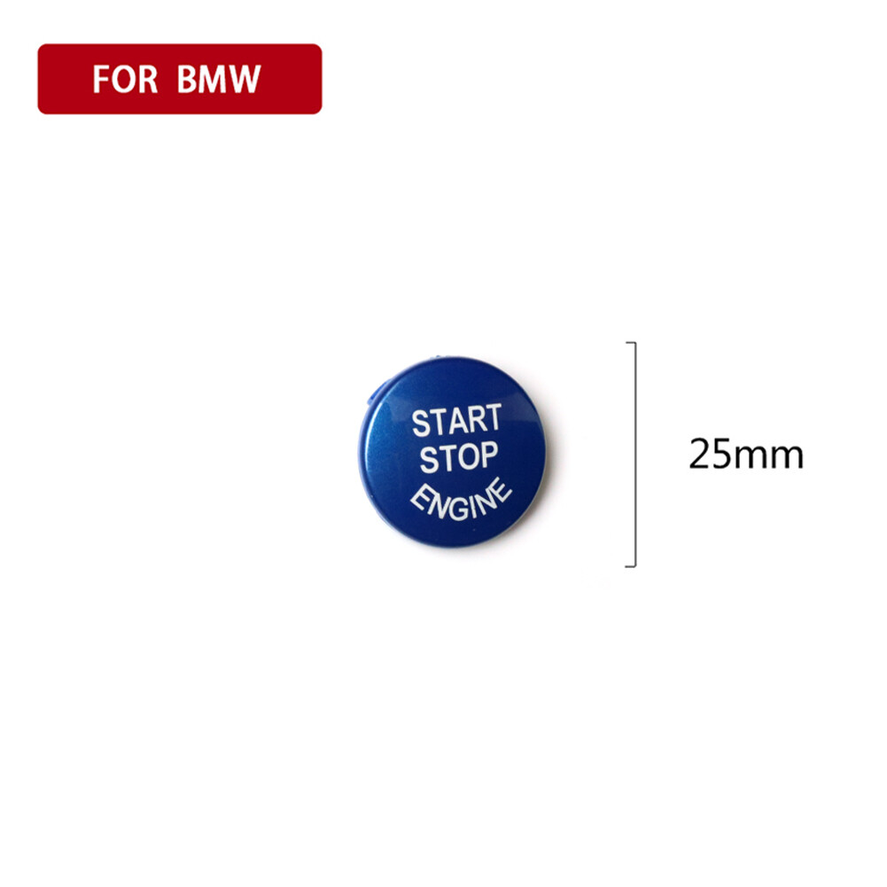 Engine Start Stop Button Replacement With Ring For BMW E90 E92 E93 2009-12 Blue