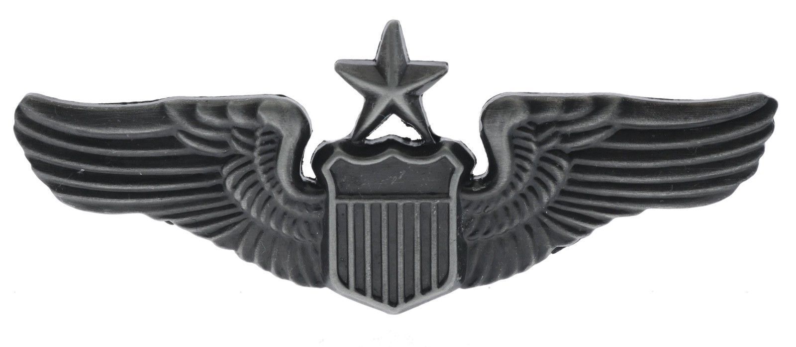 Senior Pilot Large Pewter Wings 2 3/4 inch hat lapel pin H16062 F4D20P