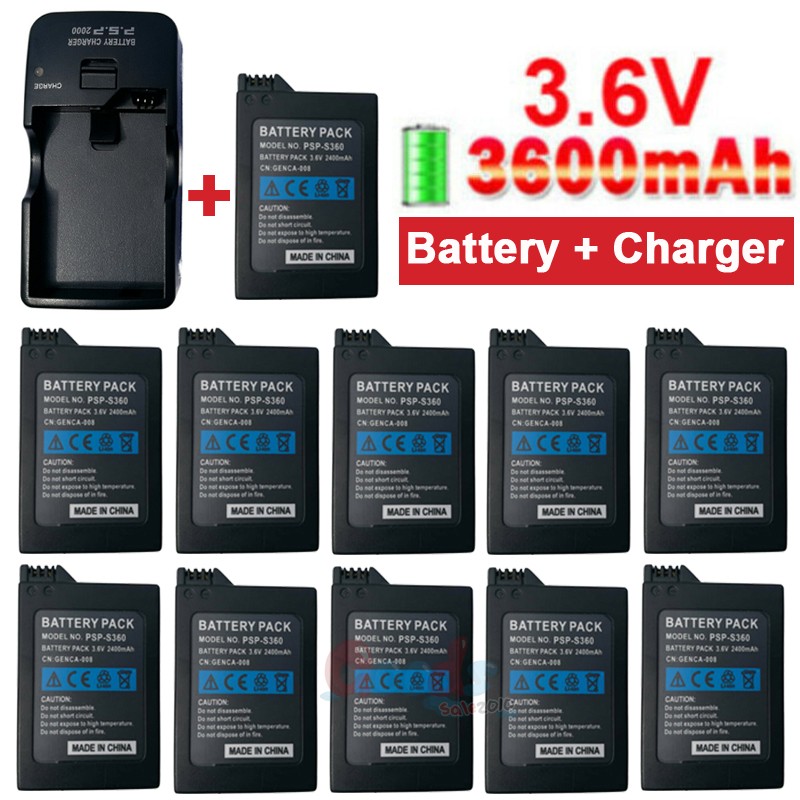 Battery 3600mAh for Sony PSP Slim 2001 2000 3000 3001 Rechargeable Replacement