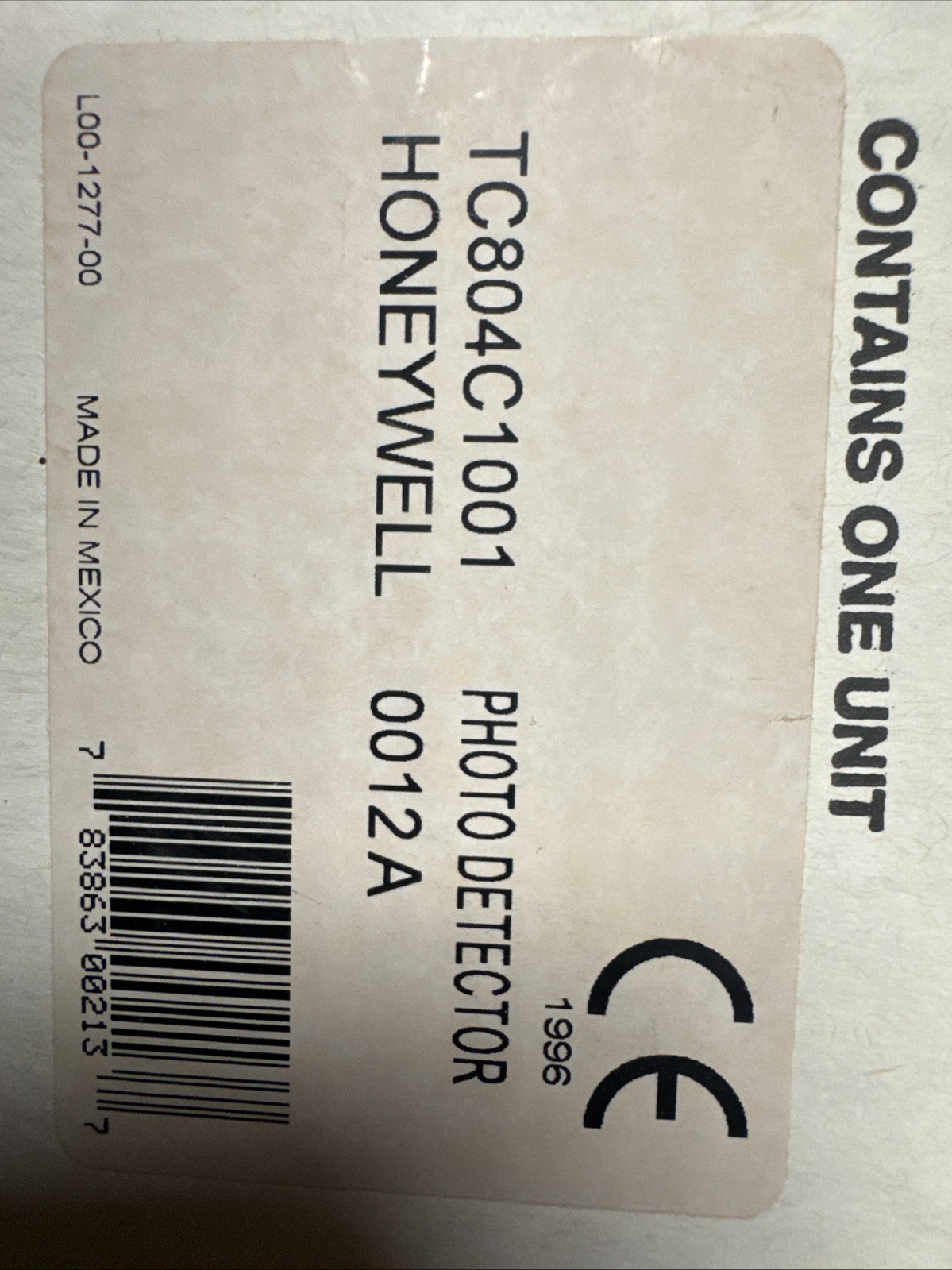 HONEYWELL TC804C-1001 / TC804C1001 (OPEN BOX/NEW)