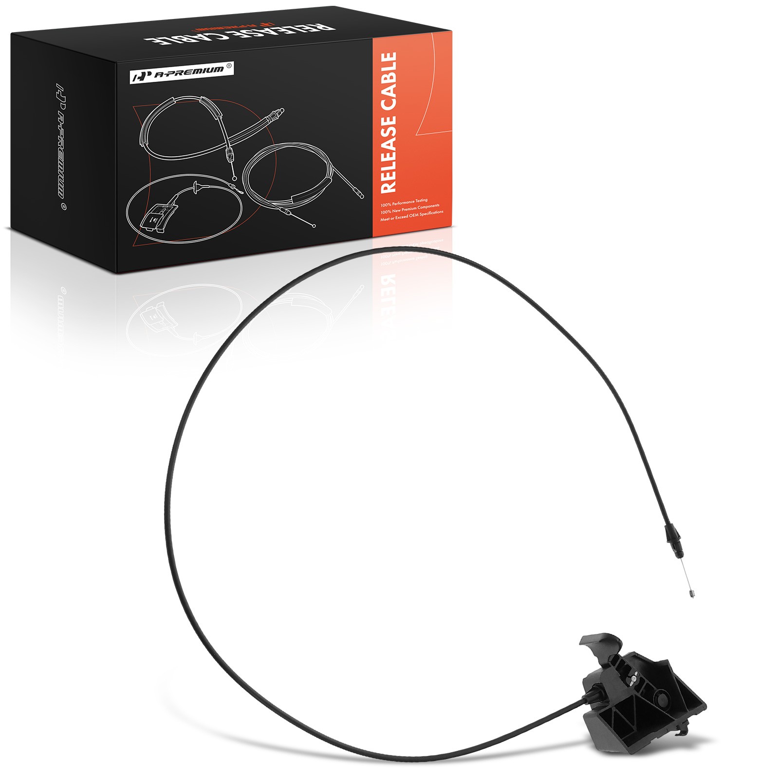 A-Premium Hood Release Cable with Handle for Ford F-150 04-08 Lobo 04-13 Lincoln