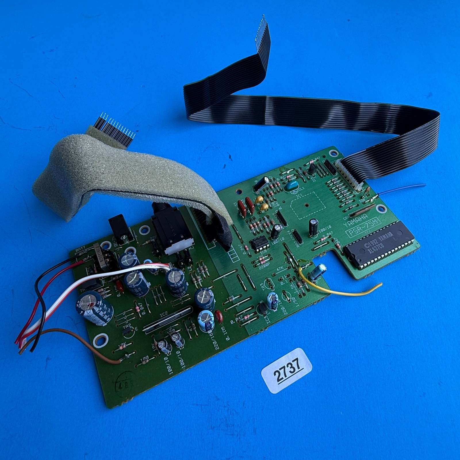 YAMAHA PSR-75 Keyboard Used OEM Part: Processor Circuit Board Motherboard PCB