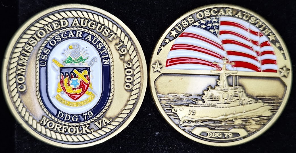 DDG-79 USS OSCAR AUSTIN - Navy Challenge Coin