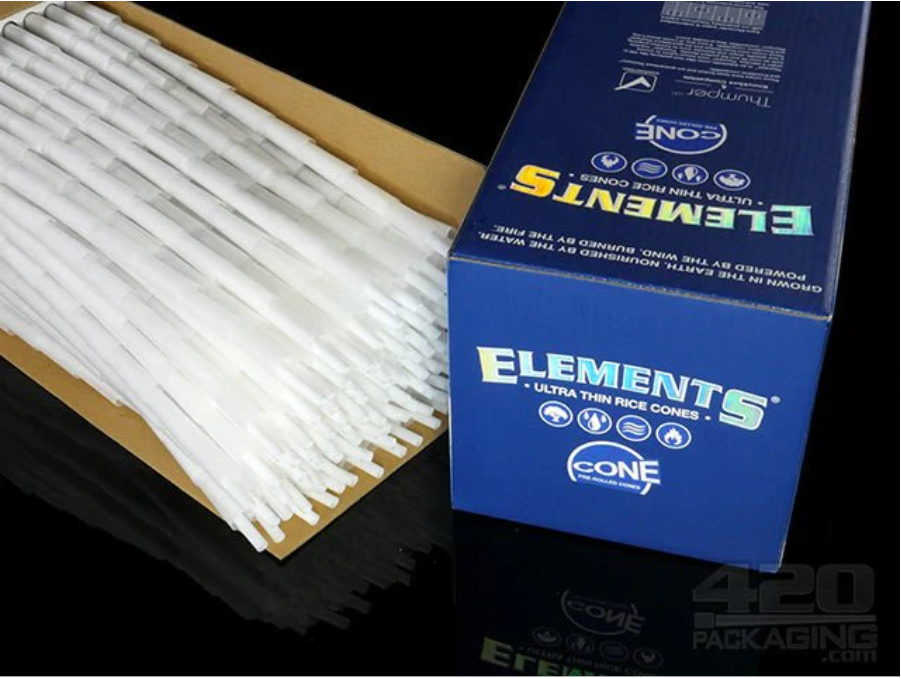 Elements Ultra Thin Rice Cones King Size 100 Pack & Fast Shipping