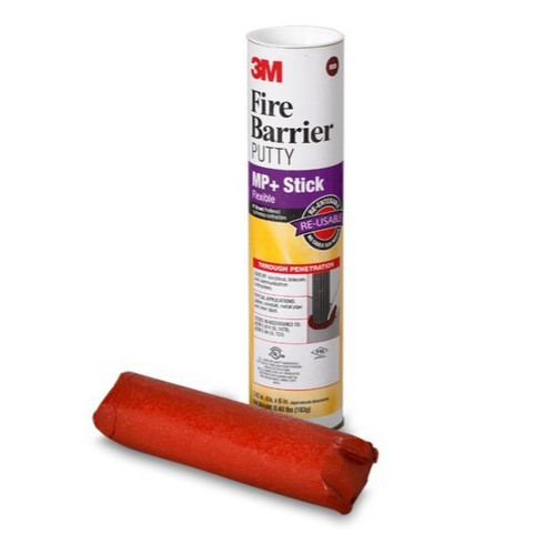 3M Fire Barrier Moldable Putty Stix MP+ Red 1.45"x6" Intumescent Firestop