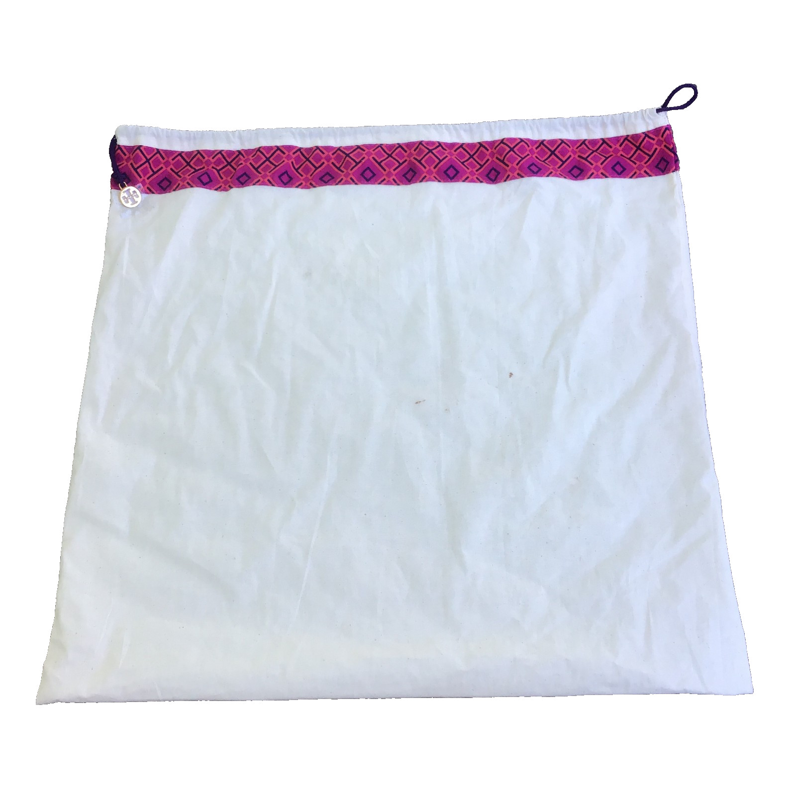 Tory Burch Dust Bag Drawstring Dust Cover 21" x 21" Purple Orange