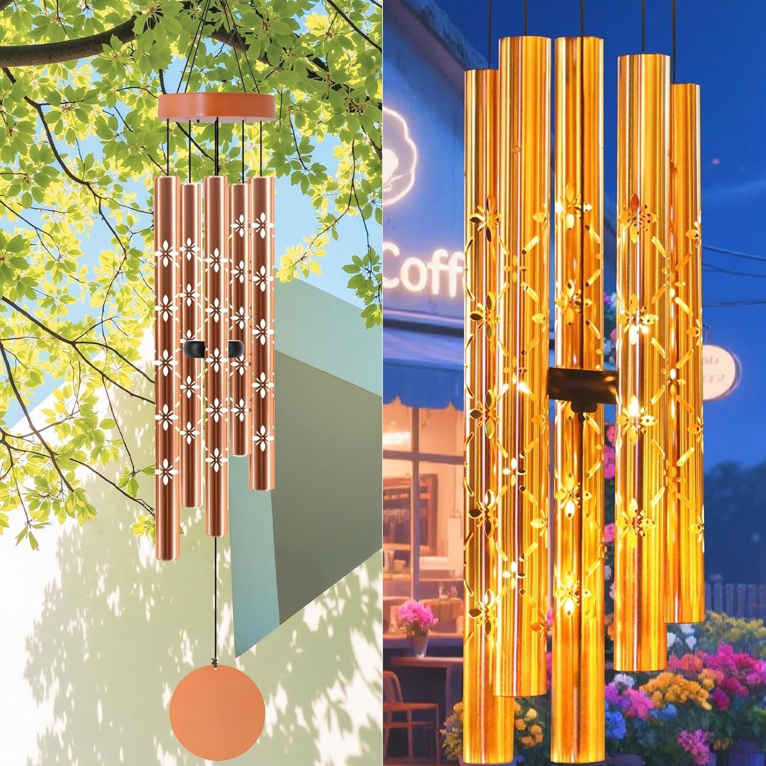 46in Solar Wind Chimes for Outside Clearance,Birthday Gifts for Women Grandma...