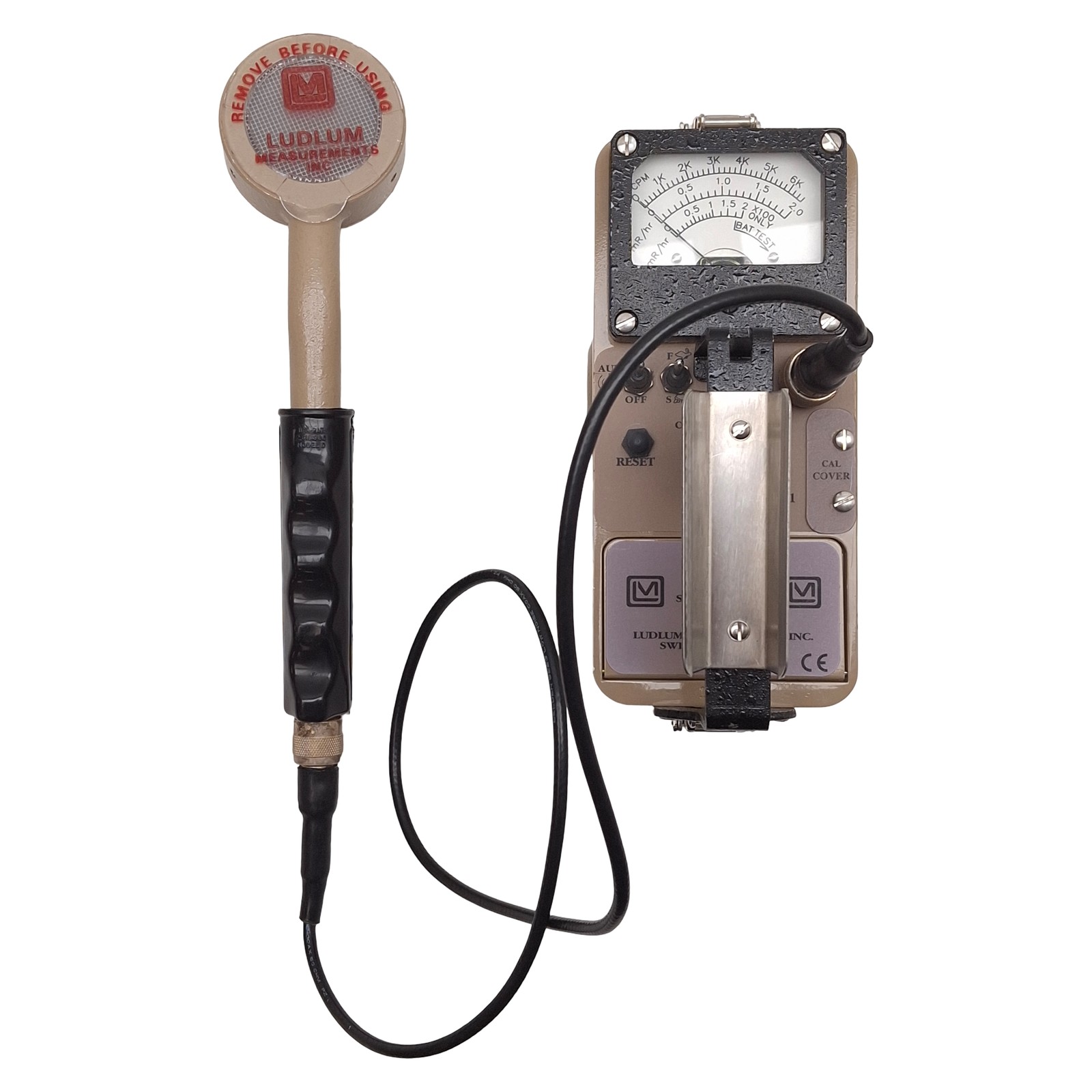 Ludlum Model 3 Survey Meter w/ 44-9 Alpha Beta Gamma Detector, 4-Range