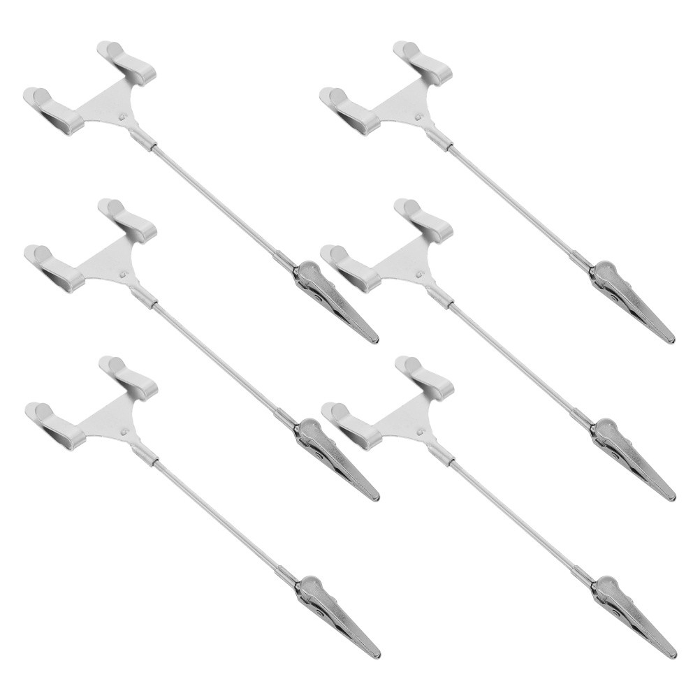 6Pcs Reusable Silver Metal Advertising Clips for Bakery Pastry Label Holders