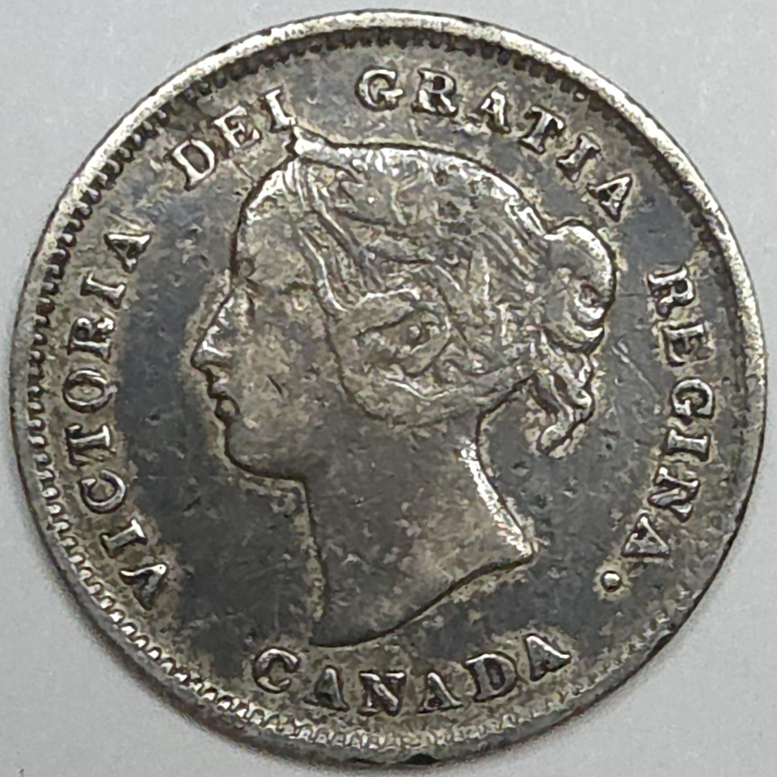 1896 Canada Silver 5 Cents - VG/F Dark Pantina (Lot#1)
