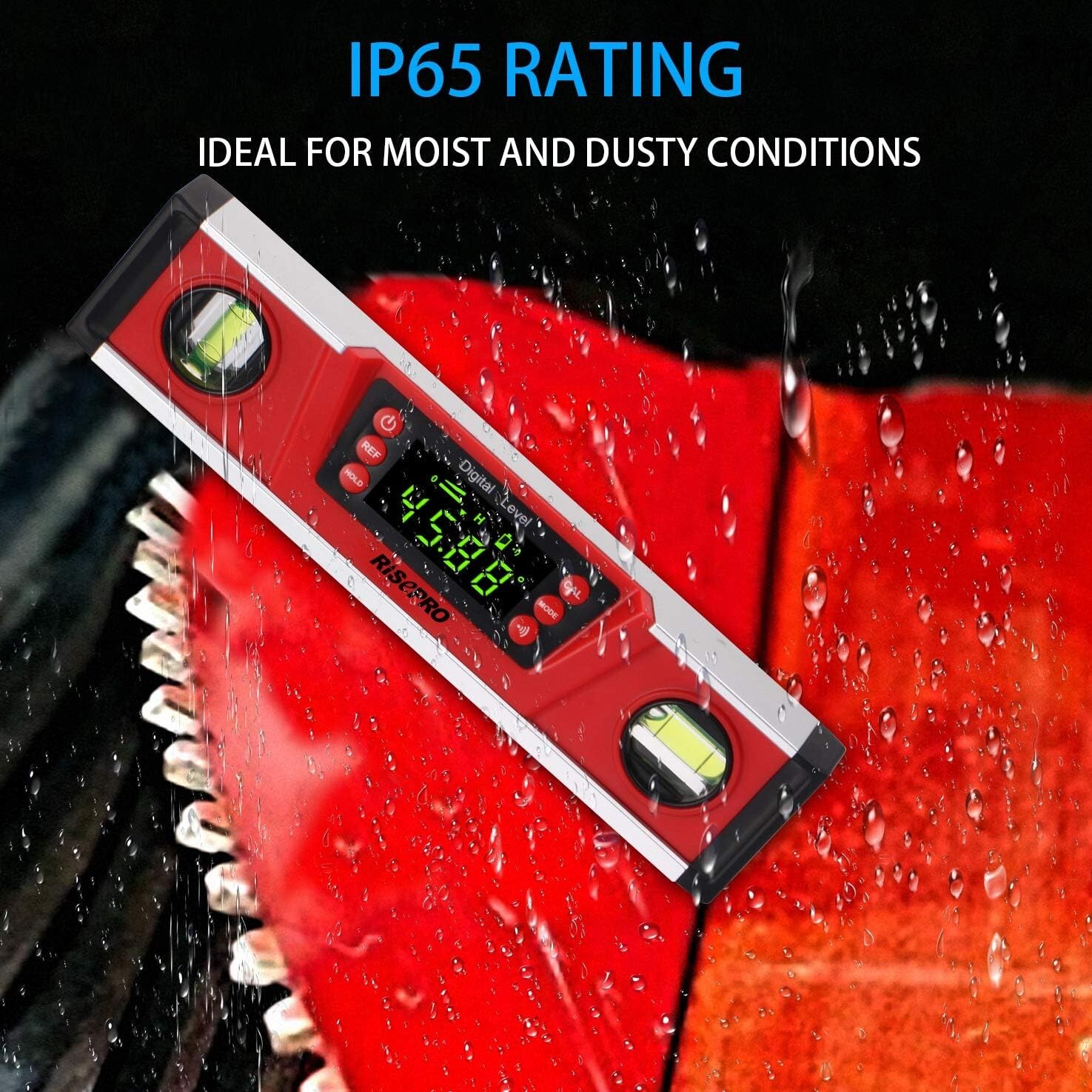 10-Inch Digital Torpedo Level and Protractor IP54 Protected Electronic Bubble