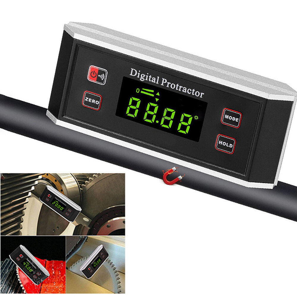 4*90° Magnetic Digital Protractor Angle Finder Gauge Inclinometer Level Meter
