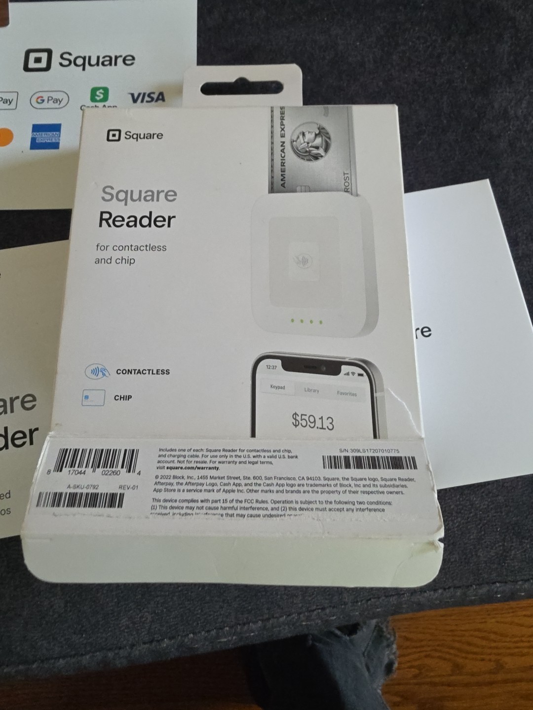 Square Reader for contactless and chip Open Box Never Used Business White
