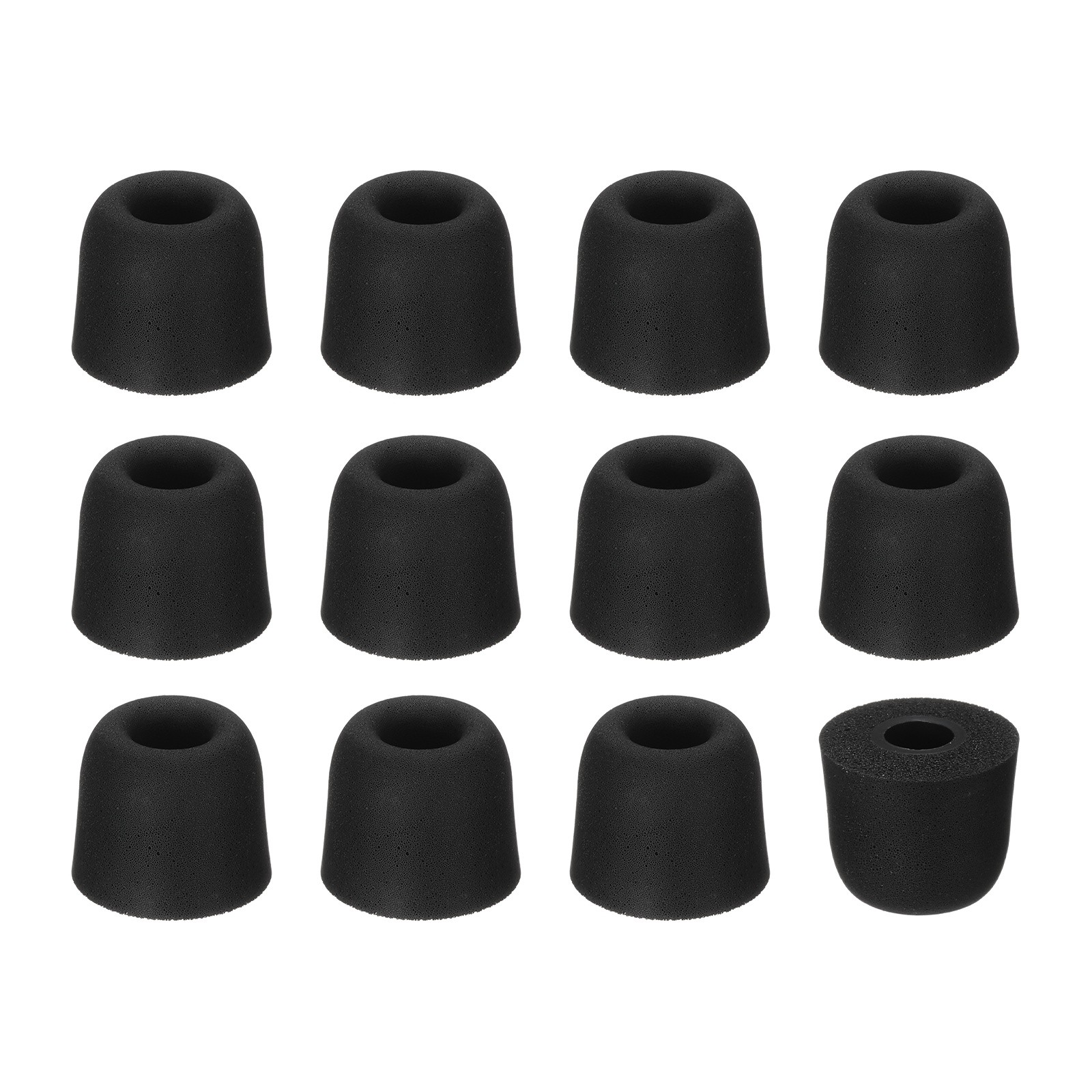 Memory Foam Earbud Tips (4.5mm/0.18"), 12Pcs - Medium Ear Bud Tips, Black