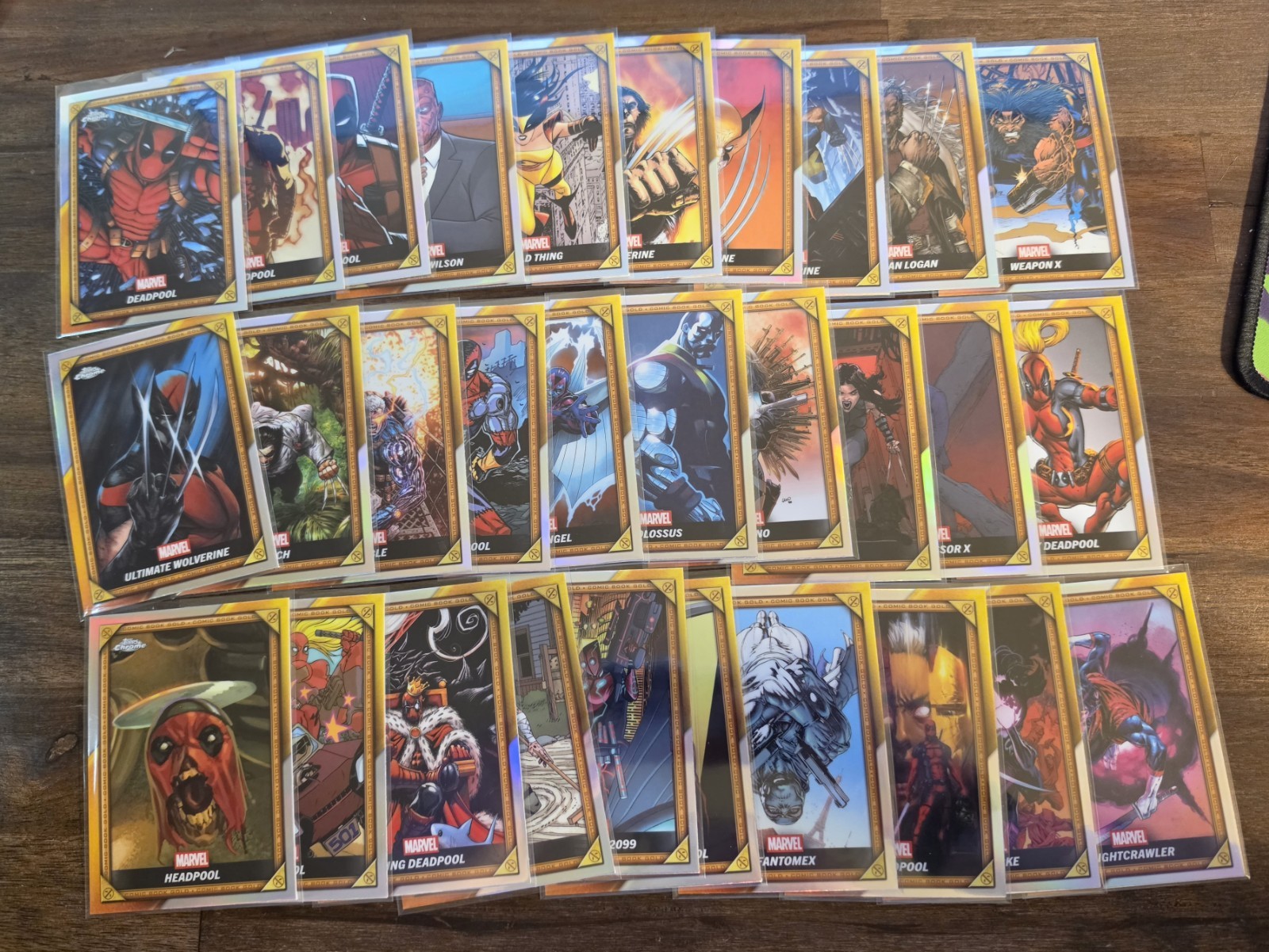 2025 Topps Chrome Deadpool Comic Book Gold #CB-1 -CB-30 Base Pick Your Card