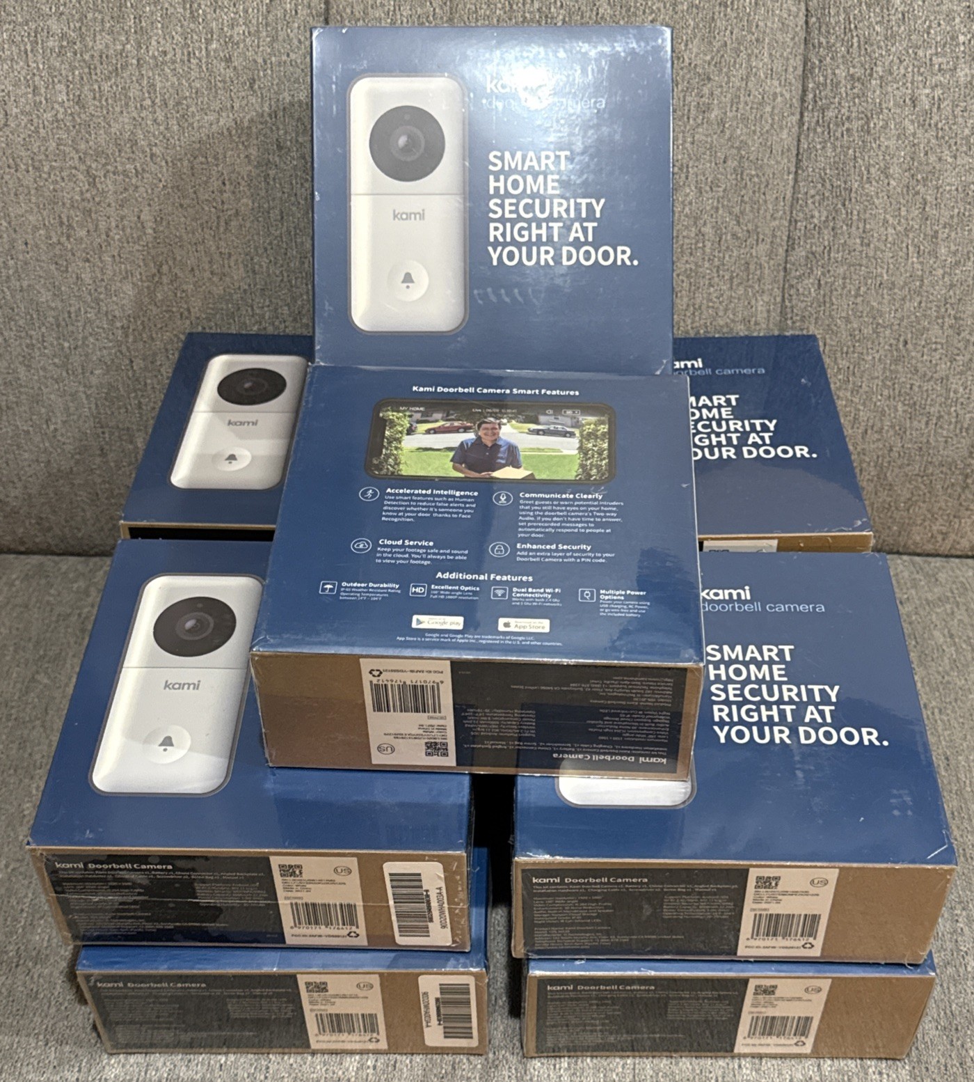 10 x Kami Smart Video Doorbell Camera WiFi HD 1080p Night Vision 2-Way Audio