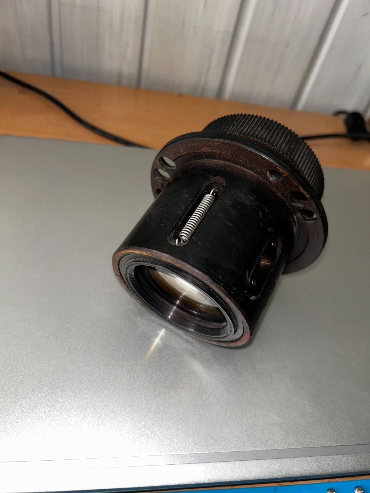 A Soviet-era film projector Objective (optics) from USSR