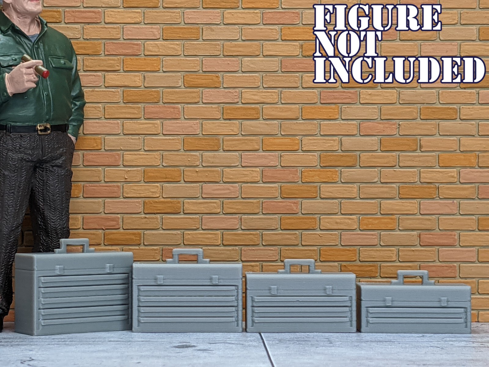 1/18 Scale Mechanics Tool Box Set - Car garage/workshop diorama (set of 4)